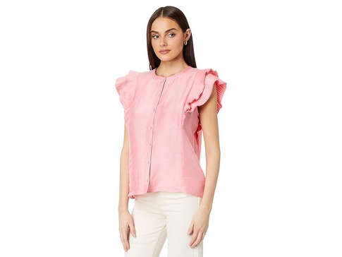 Flutter Sleeve Pintuck Top