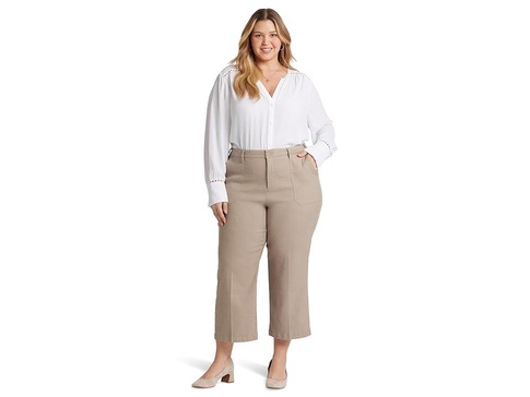 Plus Wide Leg Cropped Cargo