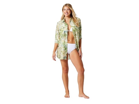 Paradise Fronds Pocket Bf Shirt