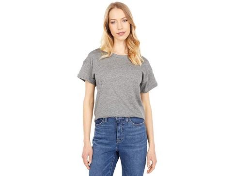 Whisper Cotton Rib-Crewneck Tee