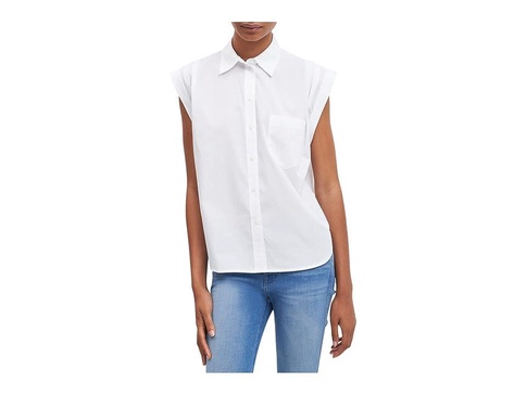 Sleeveless Button-Up Shirt