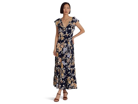 Petite Floral Bubble Crepe Dress