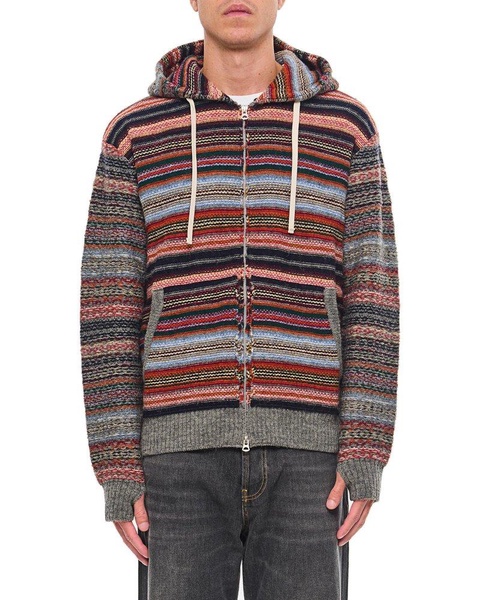 Junya Watanabe Striped Drawstring Cardigan