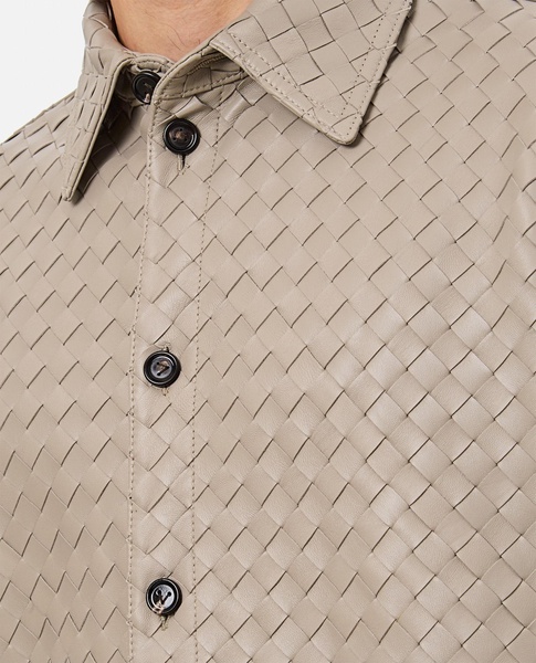 Bottega Veneta Intrecciato Relaxed Leather Shirt