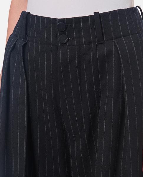 Wide Leg Pinstripe Pants