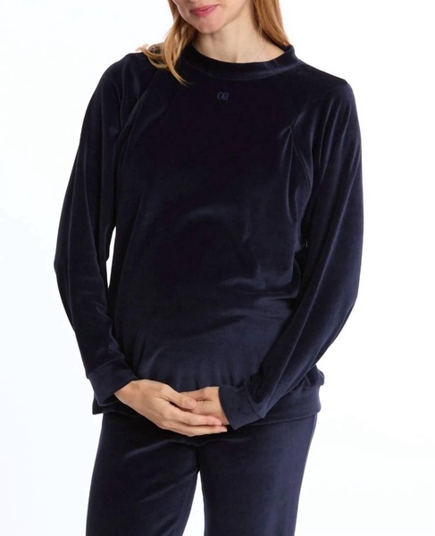 enzo maternity and nursing sweatshirt in marine