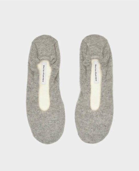 casjmere ballet slippers in heather grey