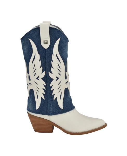 Women's Raegan Fold Over Silhouette Block Heel Western Boots