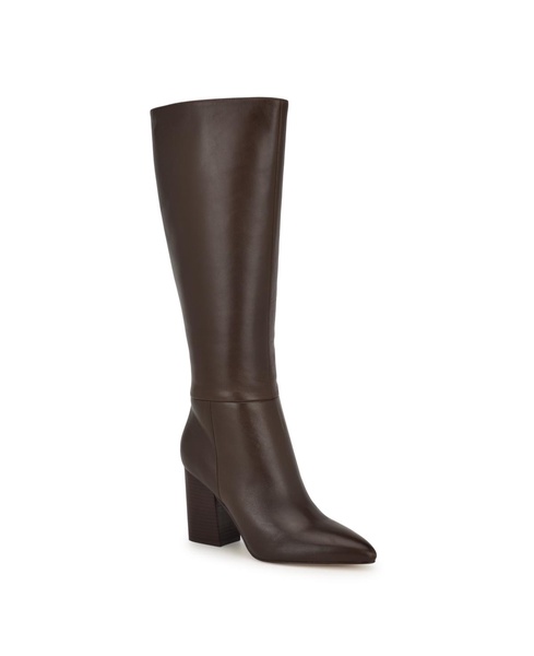 Women's Peachey Block Heel Pointy Toe Knee High Boots