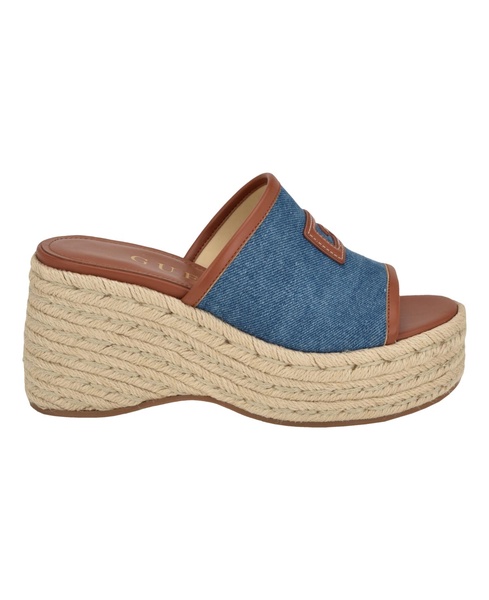 Women's Zakki One Band Logo Slide Espadrille Wedge Sandals