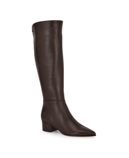 Women's Morgin Pointy Toe Block Heel Knee High Boots