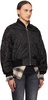 Black Quilted Bomber Jacket