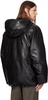 Black Osana Faux-Leather Down Jacket