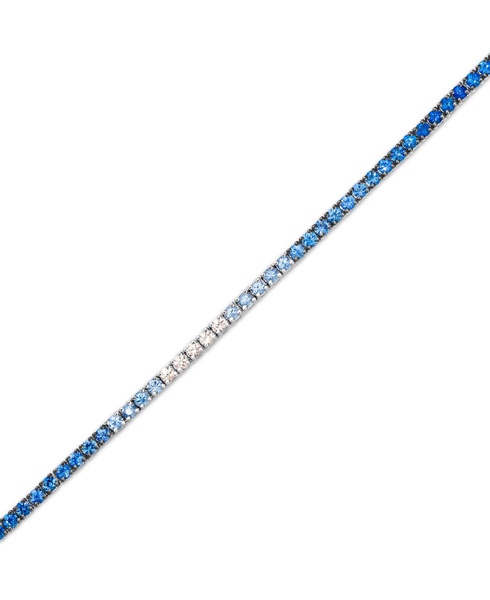 Ombré® Denim Ombré (2-7/8 ct. t.w.) & White Sapphire (1/6 ct. t.w.) Tennis Bracelet in 14k White Gold