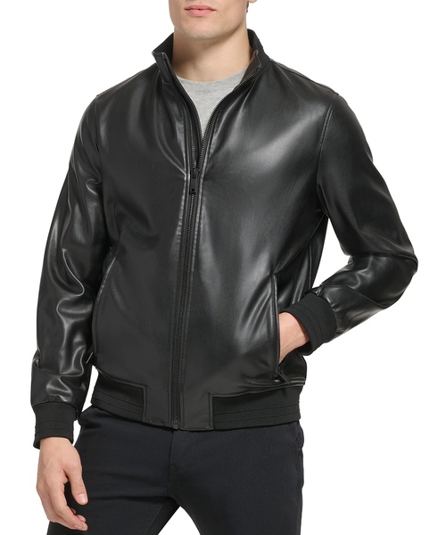 DKNY Men's Modern Knit Collar Bomber Jacket