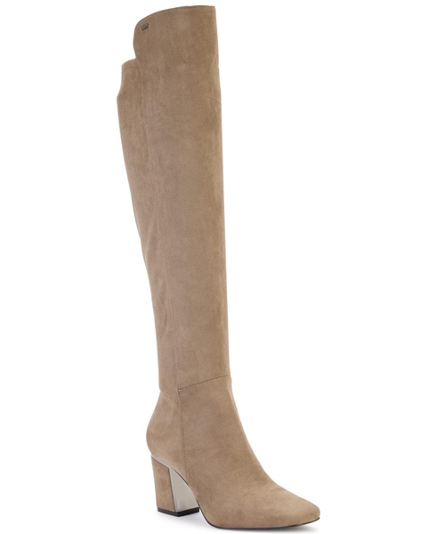 cilli womens microsuede block heel knee-high boots