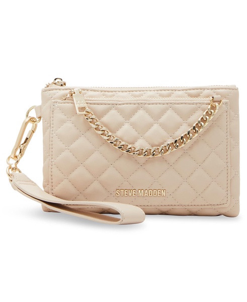 Steve Madden Maxine Quilted Double Zip Wristlet