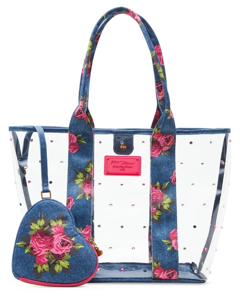 Betsey Johnson Clear Tote, Blue