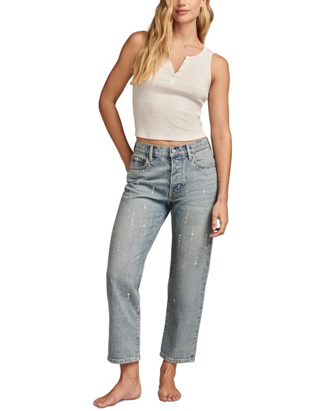 Women's '90s Loose Cropped Embellished Jeans