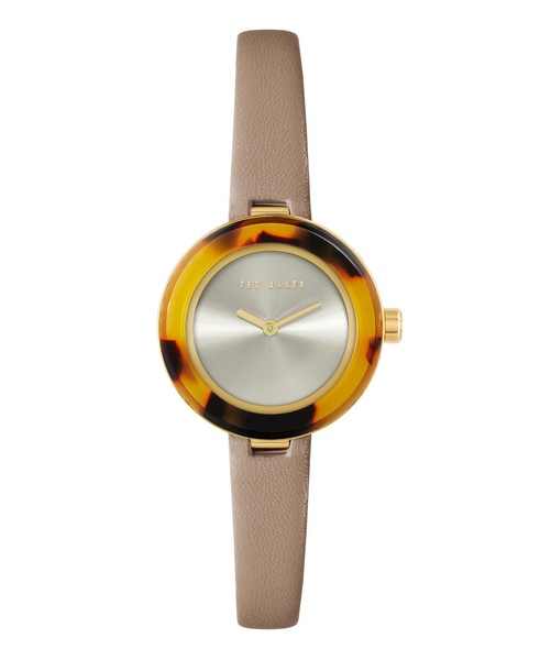 Women's Lenara Acetate Tan Leather Strap Watch 28mm