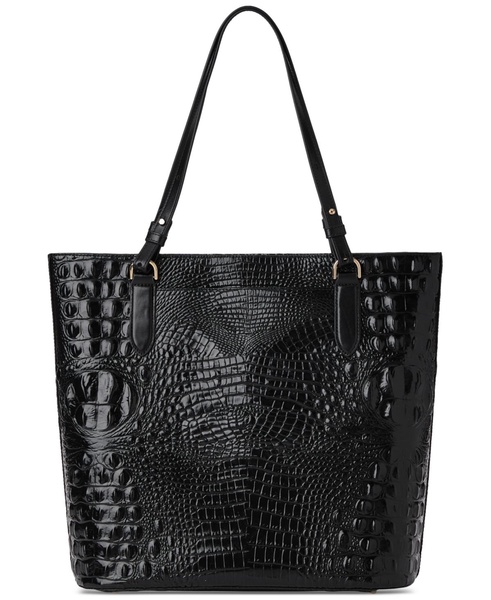 Ezra Kairos Embossed Leather Tote Bag