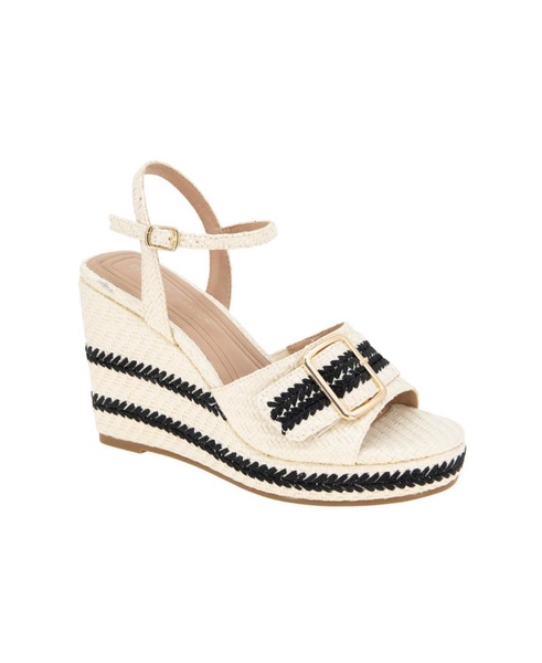 Women's Elo Buckle Detail Wedge Sandals