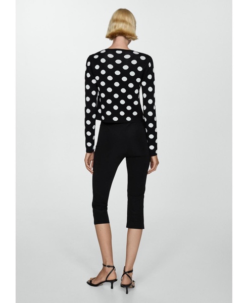 Women's Polka-Dot Knitted Cardigan Sweater