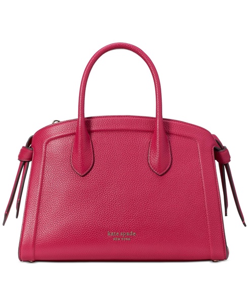 Knott Colorblocked Pebbled Leather Small Zip Top Satchel