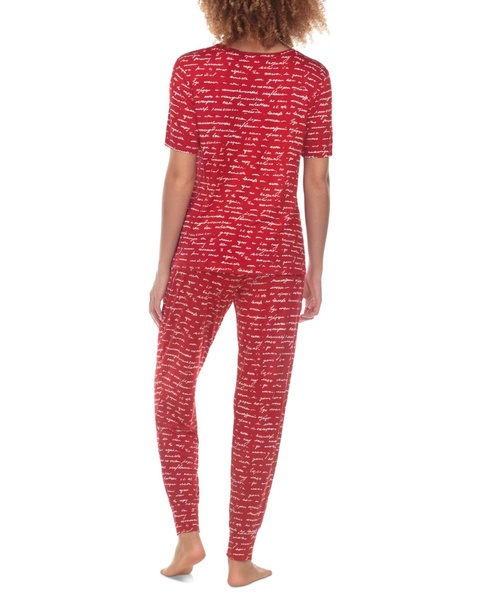 Women's Happy Place 2-Pc. Printed Pajamas Set