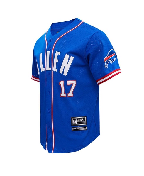 Men's Josh Allen Royal Buffalo Bills Baseball Player Button-Up Shirt