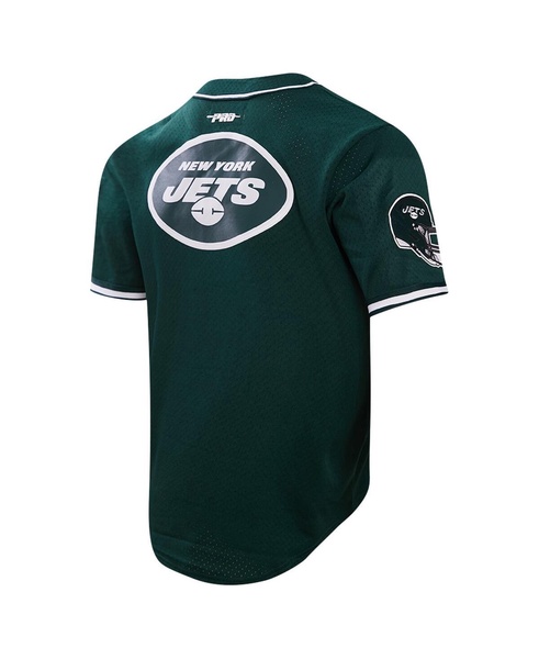 Men's Sauce Gardner Green New York Jets Baseball Button-Up Shirt