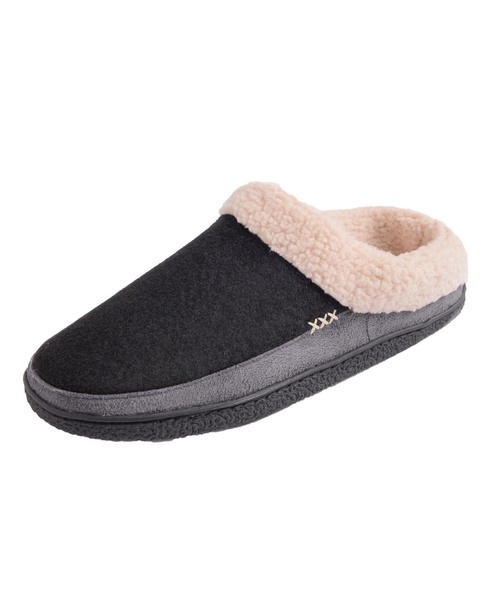 Mens Memory Foam Clog Slippers Fleece Fuzzy Slip On House Shoes