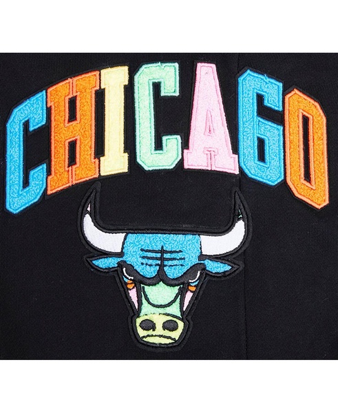 Men's Black Chicago Bulls Washed Neon Sweatpants