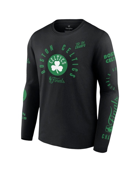 Men's Black Boston Celtics 2024 NBA Finals Champions Drive to the Hoop Long Sleeve T-Shirt