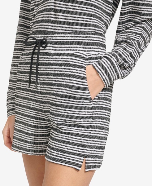 Women's Striped Knit Drawstring Shorts 