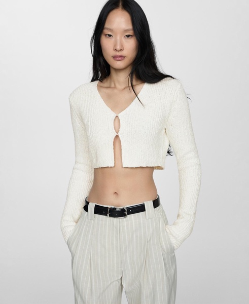 Women's Knitted Cropped Cardigan 