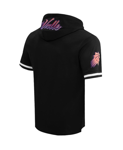 Men's Devin Booker Black Phoenix Suns 2023/24 City Edition Name and Number Short Sleeve Pullover Hoodie