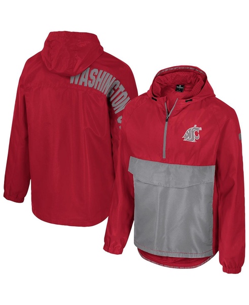 Men's Crimson Washington State Cougars Reloaded Anorak Half-Zip Jacket