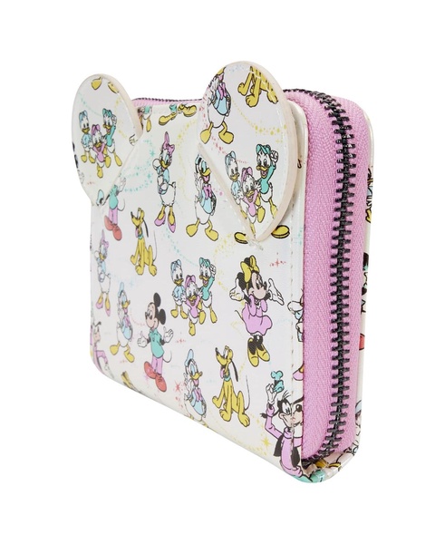 Men's and Women's Disney100 All-Over-Print Zip-Around Wallet