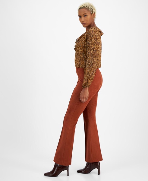 Women's High-Rise Pull-On Faux-Suede Pants, Created for Macy's 