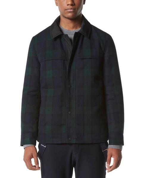 Men's Gosper Quilted Plaid Shirt Jacket