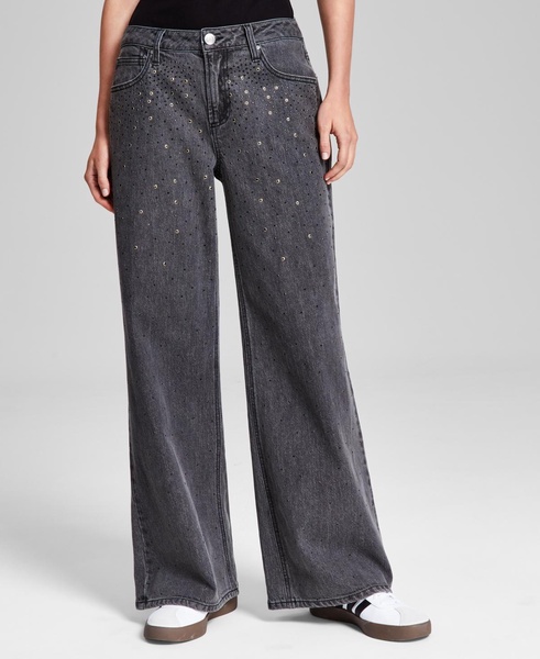 Women’s Mid-Rise Embellished Jeans, Created for Macy’s 