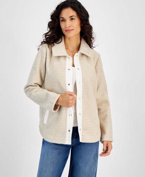 Women's Snap-Front Sherpa Shacket