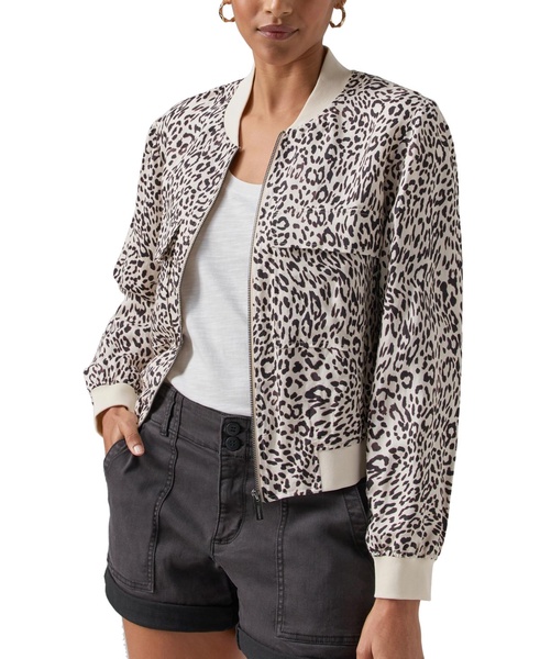 Women's Eve Animal-Print Bomber Jacket 