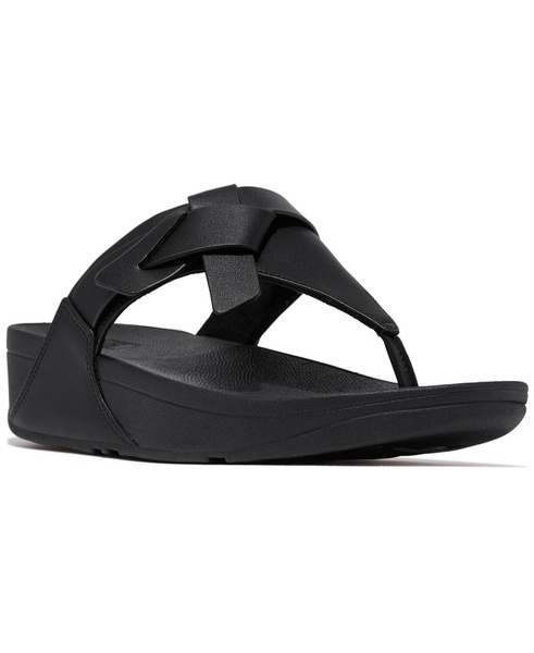 Women's Lulu Folded Knot Leather Toe-Post Sandals