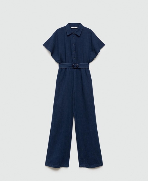 Women's Belt Long Jumpsuit