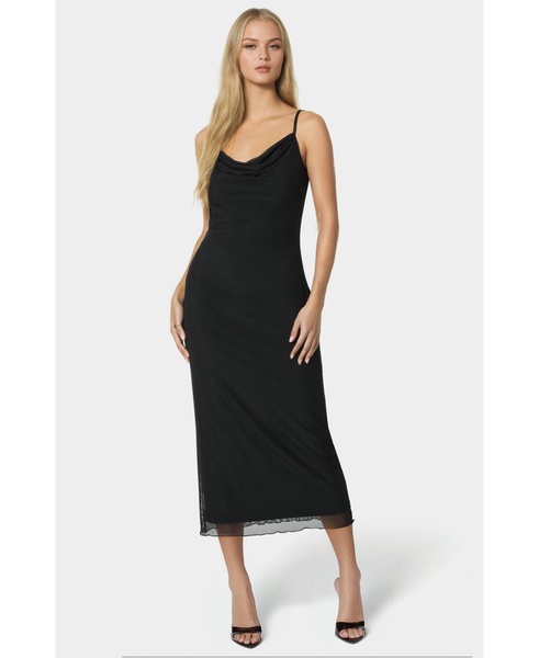 Women's Women' s Power Mesh Maxi Slip Dress