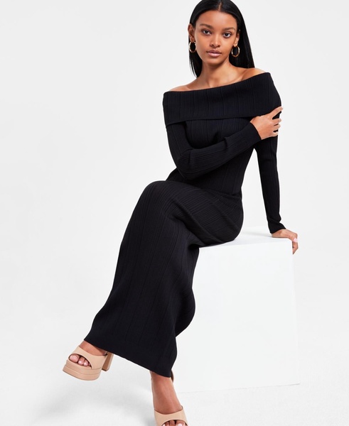 Women's Off-The-Shoulder Sweater Dress, Exclusively at Macy's