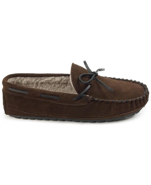 Men's Casey Lined Suede Moccasin Slippers