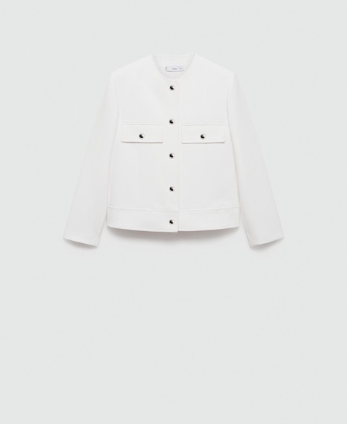 Women's Pockets Detail Buttoned Blazer